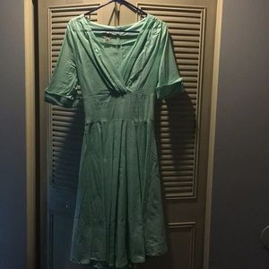 Unique Vintage 1950s Style Mint Swing Dress